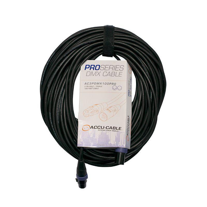 Accu-Cable AC3PDMX100PRO Pro Series 3 Pin DMX Cable  - 100'