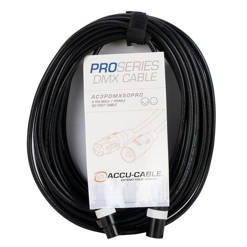Accu-Cable AC3PDMX50PRO Pro Series 3 Pin DMX Cable - 50'