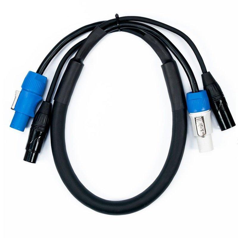 Accu-Cable AC3PPCON3 3 Pin DMX + Locking Power Cable - 3'
