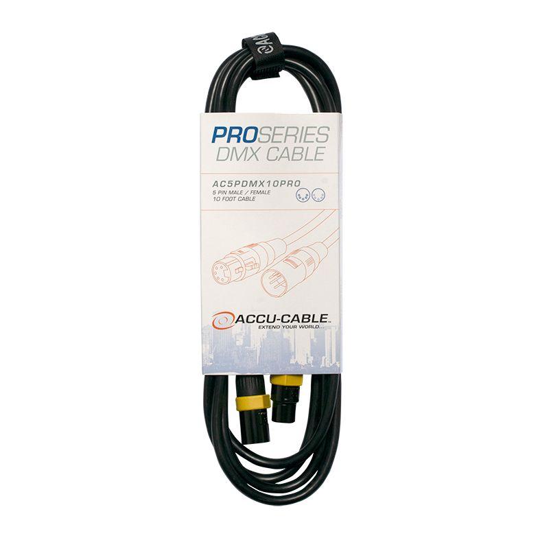 Accu-Cable AC5PDMX10PRO Pro Series 5 Pin DMX Cable  - 10'