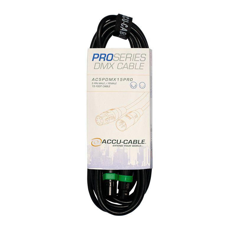 Accu-Cable AC5PDMX15PRO Pro Series 5 Pin DMX Cable - 15'