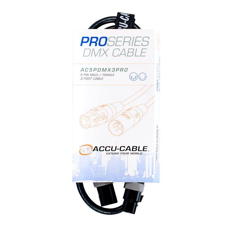 Accu-Cable AC5PDMX3PRO Pro Series 5 Pin DMX - 3'