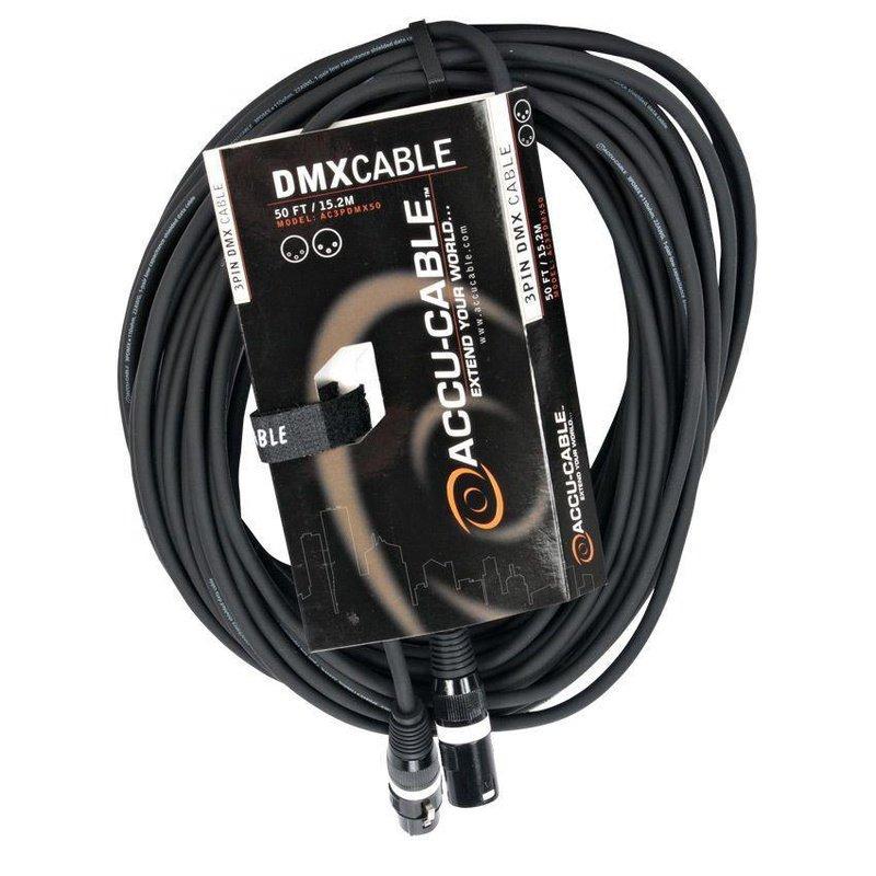 Accu-Cable AC3PDMX50 3-Pin DMX Cable -50'