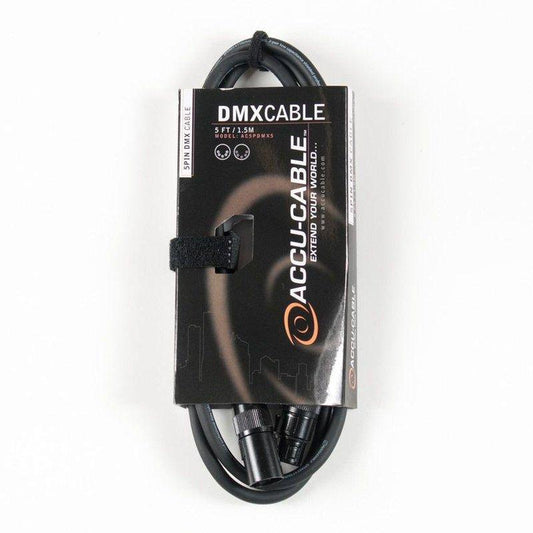 Accu-Cable AC5PDMX5 5-Pin DMX Cable - 5'