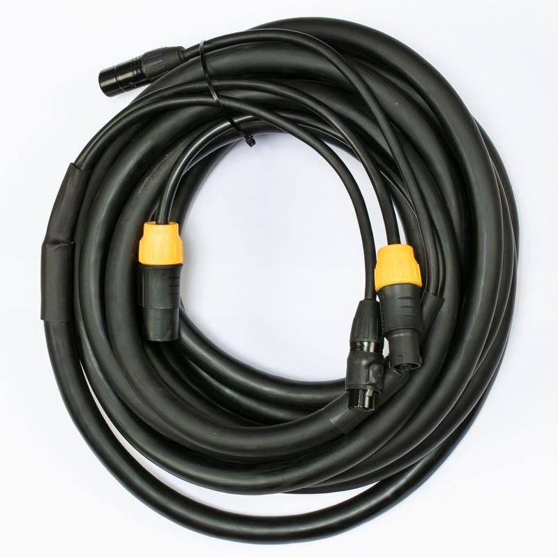Accu-Cable AC5PTRUE25 IP65 5 Pin DMX + Locking Power Cable - 25'