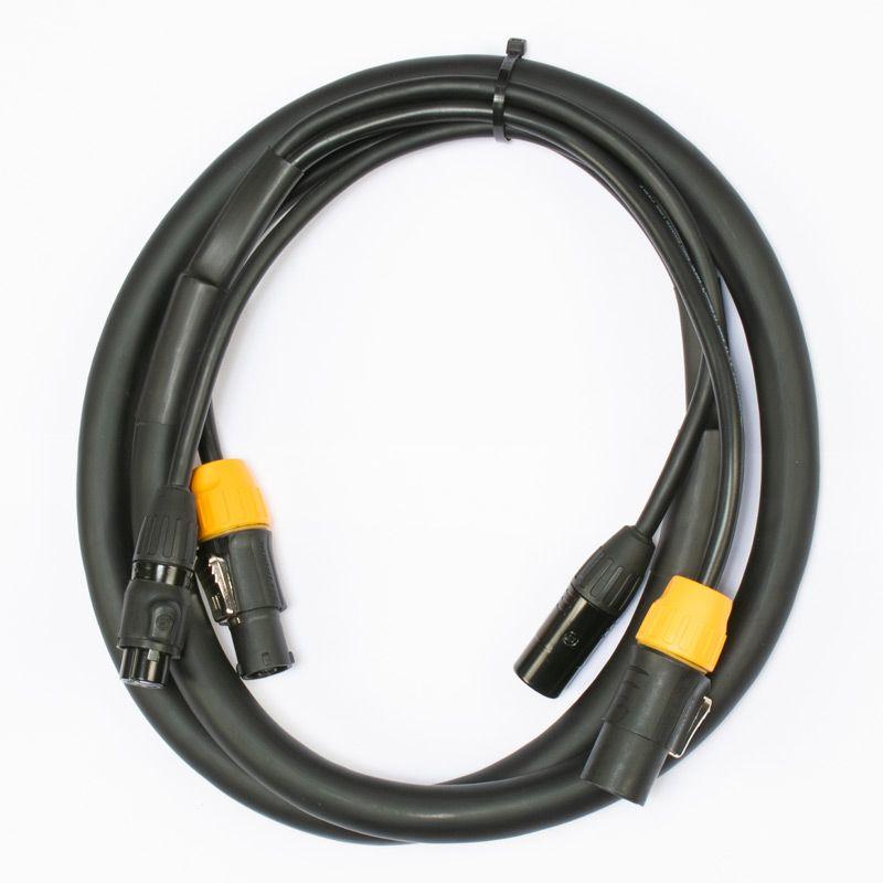 Accu-Cable AC5PTRUE6 IP65 5 Pin DMX + Locking Power Cable - 6'