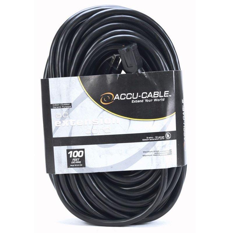 Accu-Cable EC-123-100 AC Power Cable (12 AWG, Black) - 100'